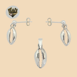 (2-6764) 925 Sterling Silver - Beach Shell Set. - Fantasy World Jewelry