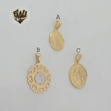 (1-2222-1) Gold Laminate - Saint Benedict Pendants - BGF