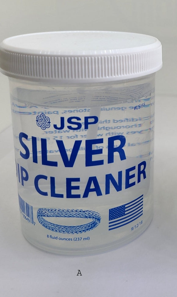 JSP Silver Jewelry Dip Cleaner Solution 08 FL. OZ. 237ML 