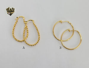 (1-2691) Gold Laminate Hoops - BGF - Fantasy World Jewelry