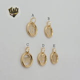 (1-2117) Gold Laminate - Round Pendants - BGF