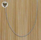 (2-8154) 925 Sterling Silver - 0.7mm Box Link Chains. - Fantasy World Jewelry