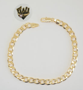 (1-60010-1) Gold Laminate- 6mm Curb Link Men Bracelet- 8.5" - BGF - Fantasy World Jewelry