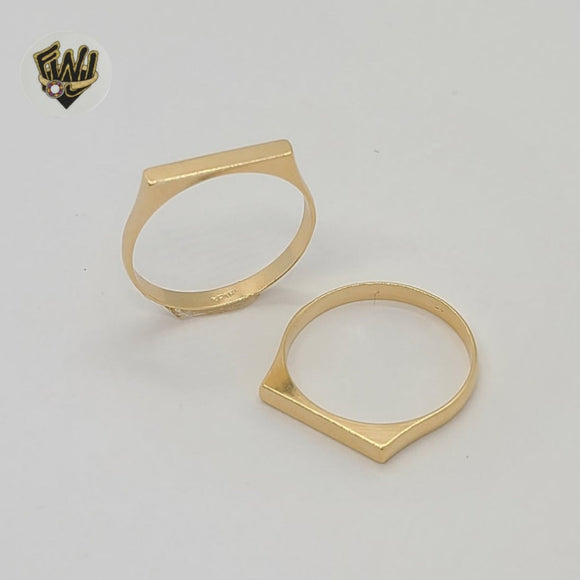 (1-3059) Gold Laminate - Square Plain Ring - BGF - Fantasy World Jewelry