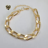 (1-0459) Gold Laminate - 10mm Open Link Bracelet - 8" - BGF - Fantasy World Jewelry