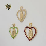 (1-2312) Gold Laminate - Guadalupe Virgin Pendants - BGF