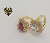 (1-3125-1) Gold Laminate - Crystal Ring - BGO - Fantasy World Jewelry