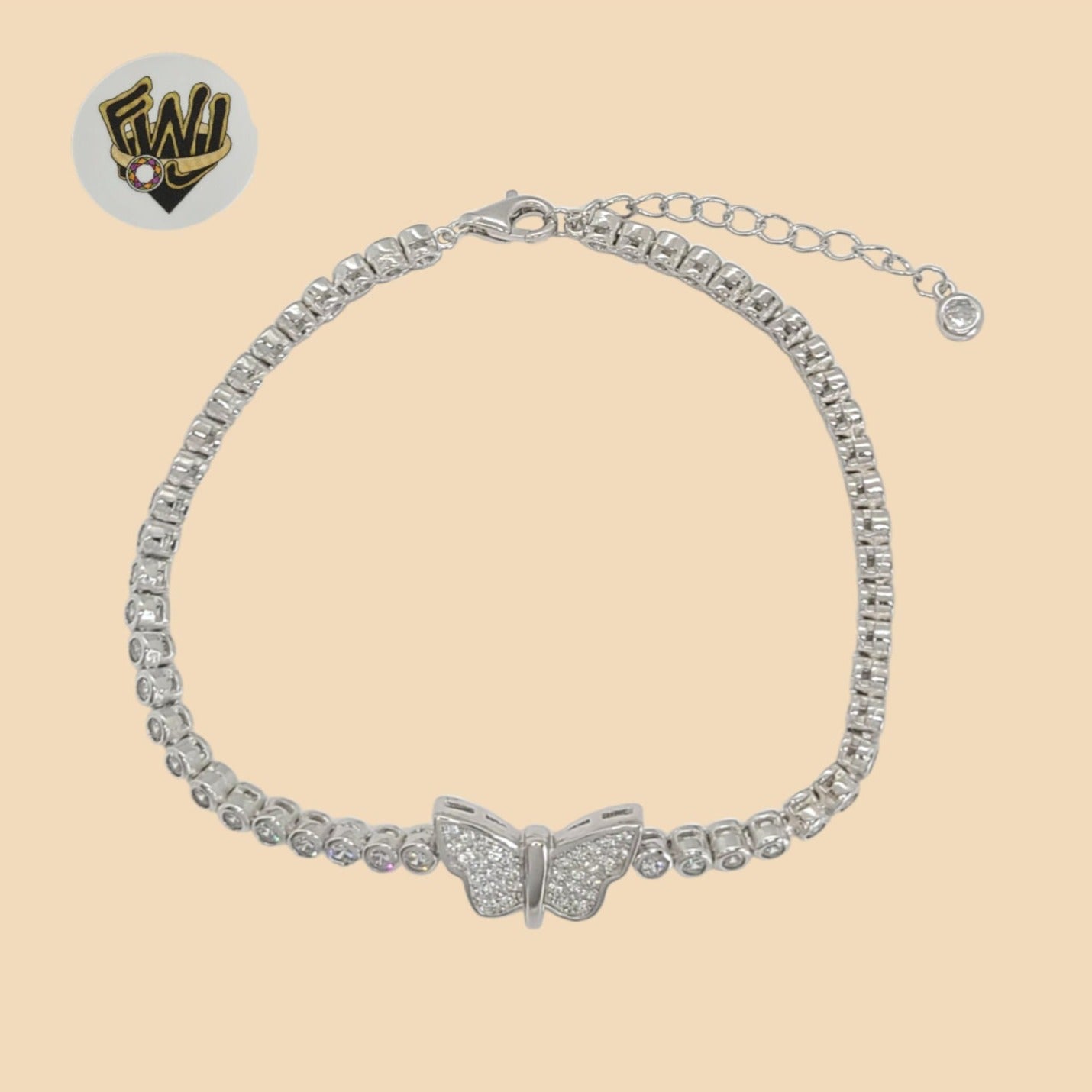 (2-0447) 925 Sterling Silver - 3mm Butterfly Bracelet.