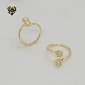 (1-3076) Gold Laminate - Pearl Ring - BGF - Fantasy World Jewelry