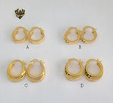 (1-2647) Gold Laminate Hoops - BGO - Fantasy World Jewelry