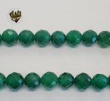 (MBEAD-245-1) 14mm Jade Faceted Beads - Fantasy World Jewelry