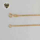 (1-0975) Gold Laminate - 2mm Curb Link Kids Bracelet - 5.5" - BGF