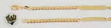 (1-0952) Gold Laminate - 4mm Curb Link Baby Bracelet - 6" - BGF - Fantasy World Jewelry