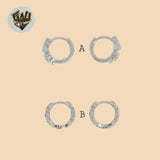 (2-4195) 925 Sterling Silver - Small Zircon Huggies.