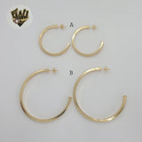 (1-2945) Gold Laminate - Diamond Cut Half Hoops - BGF