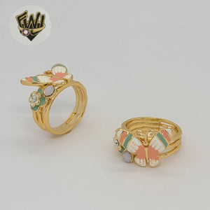 (1-3137) Gold Laminate - Butterfly Ring - BGO