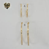 (1-2945) Gold Laminate - Diamond Cut Half Hoops - BGF