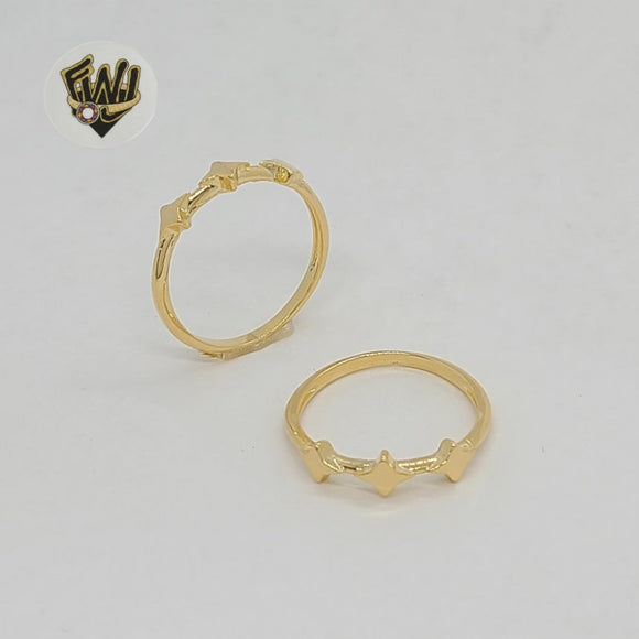 (1-3059-A) Gold Laminate - Star Band Ring - BGF - Fantasy World Jewelry