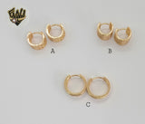 (1-2678-F) Gold Laminate - Zircon Hoops - BGO - Fantasy World Jewelry