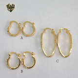 (1-2639) Gold Laminate Hoops- BGO - Fantasy World Jewelry