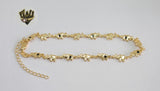 (1-0096) Gold Laminate - 6mm  Elephant Anklets - 10" - BGF - Fantasy World Jewelry