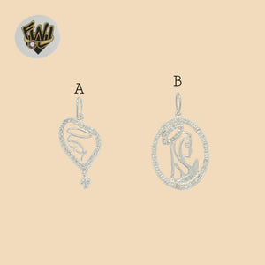 (2-1138) 925 Sterling Silver - Religious Pendants.