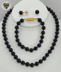 (MSET-11) Gold Laminate - Mallorca Pearls Set - BGF - Fantasy World Jewelry